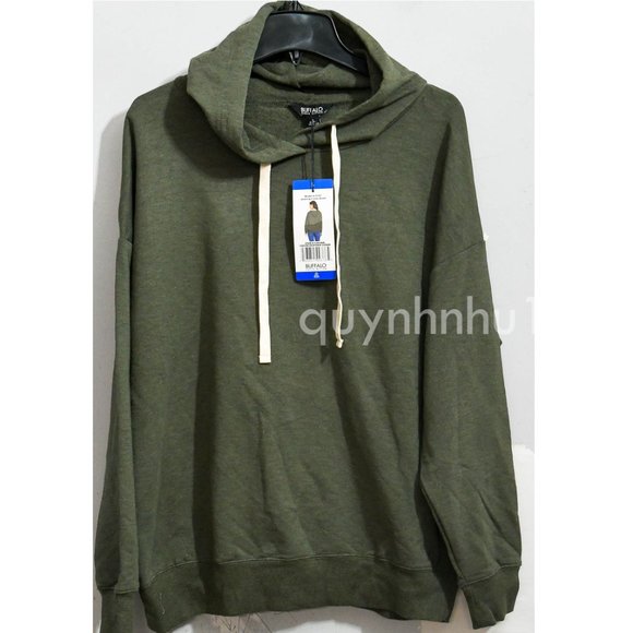 NWT Buffalo Ladies Womens Super Soft Hoodie Pullover in GREEN - Picture 2 of 5